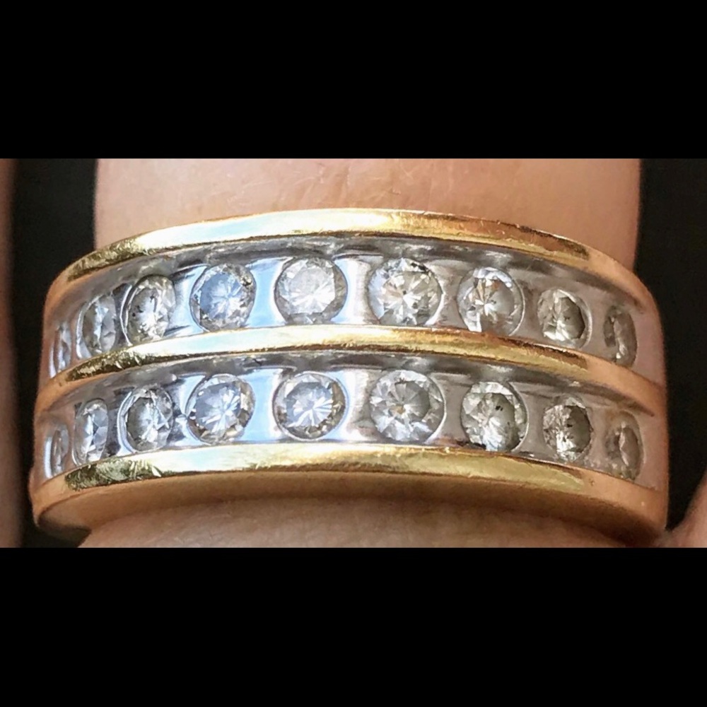 Gold diamond band